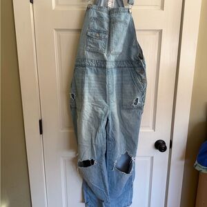 Celebrity Pink Light Blue Denim Overalls